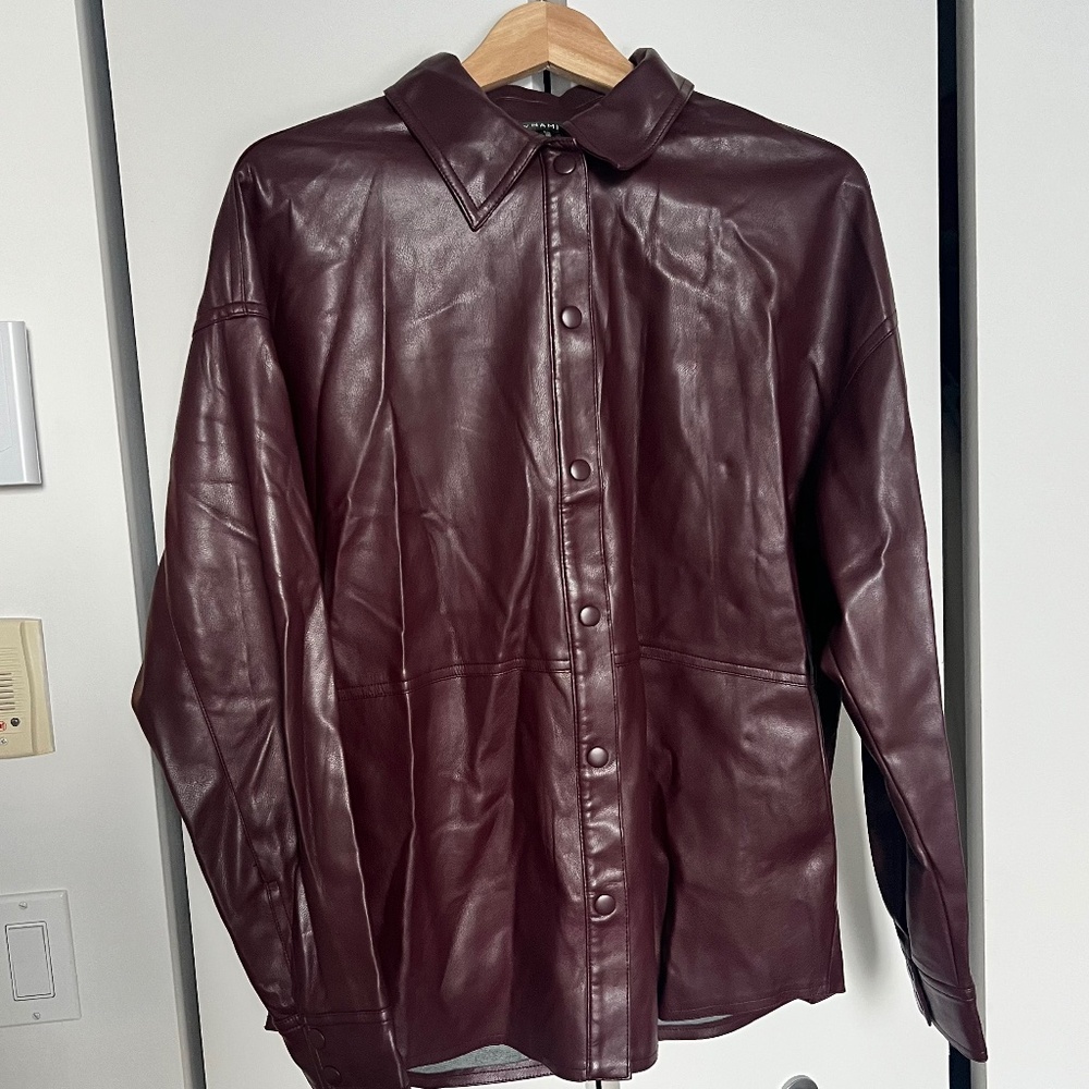 Faux leather jacket